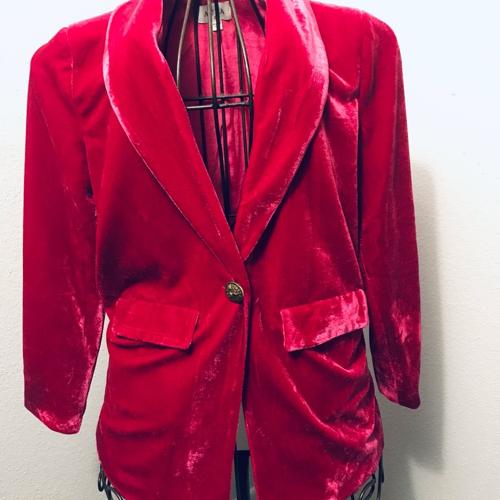 Ladies two piece pants suit.